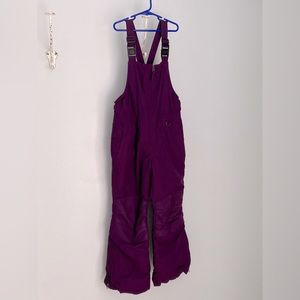 Lands End Snow Bibs Eggplant color, size 8 Plus (8+) or 8 Husky (8H) - EUC